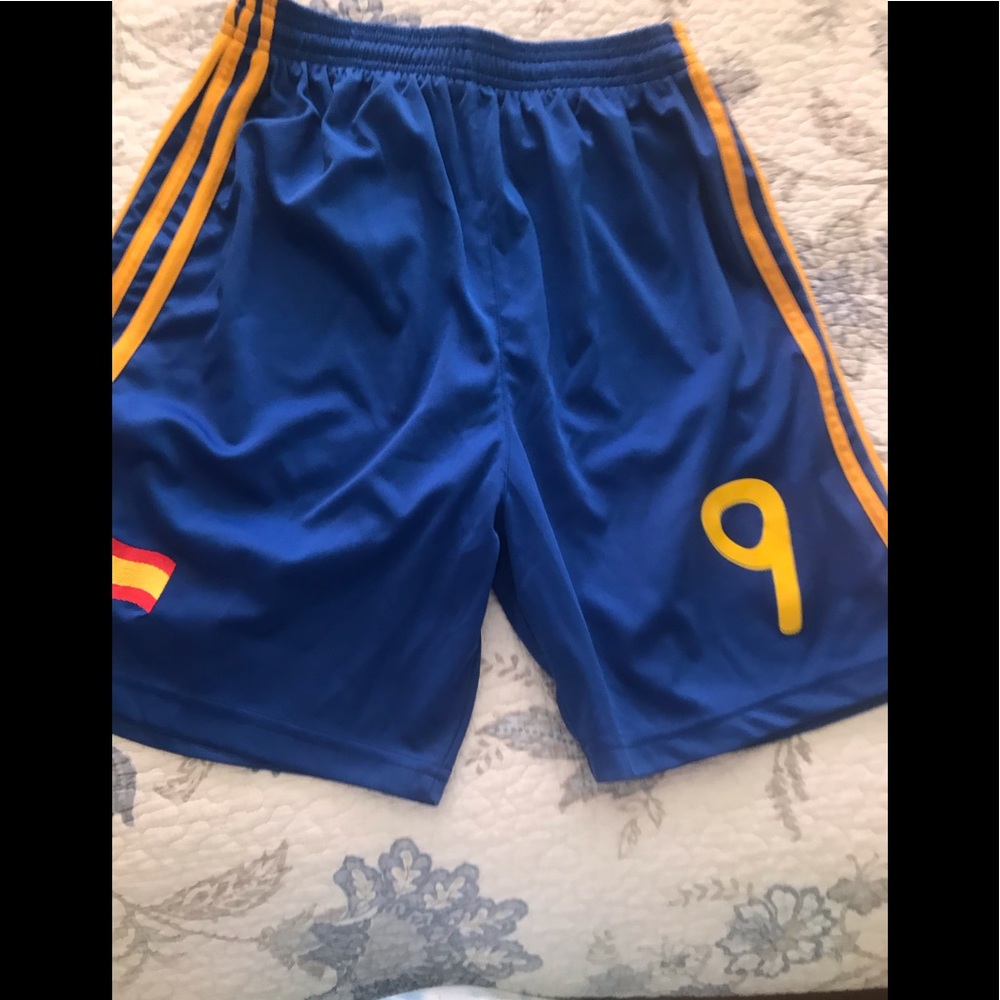 Adidas Blue soccer shorts